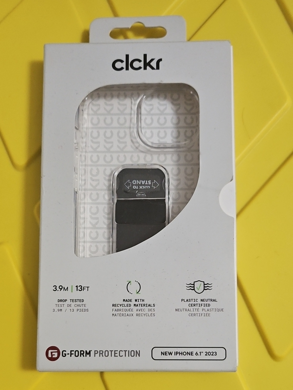 NEW!Clear Phone Case, Grip & Stand for  iPhone 6.1" 2023